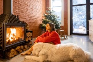 Stylish living room setup for a cozier vibe during the winter season in San Diego